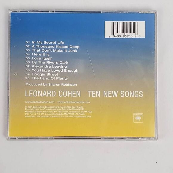 LEONARD COHEN: TEN NEW SONGS [CD] - Picture 4 of 4